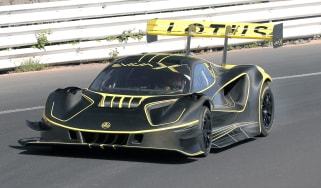 Lotus Evija X on Nurburgring - front action